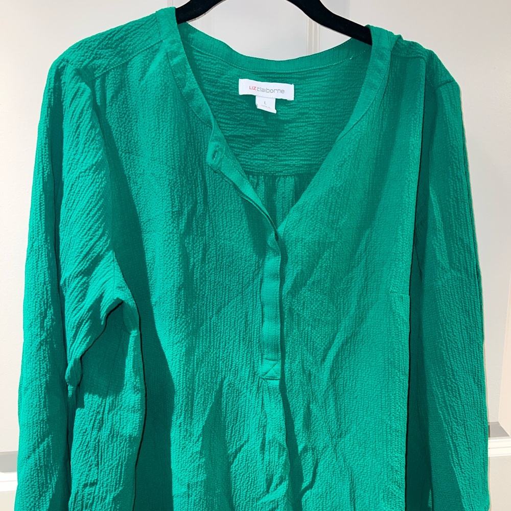 Liz Claiborne green blouse.
